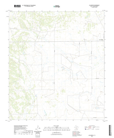 United States Geological Survey Los Angeles, TX (2022, 24000-Scale) digital map