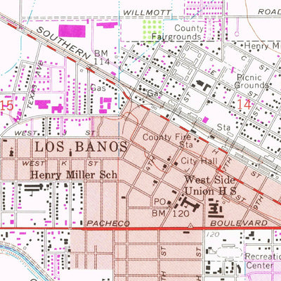 United States Geological Survey Los Banos, CA (1960, 24000-Scale) digital map