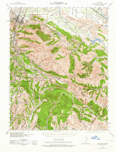United States Geological Survey Los Gatos, CA (1940, 62500-Scale) digital map