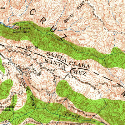 United States Geological Survey Los Gatos, CA (1940, 62500-Scale) digital map