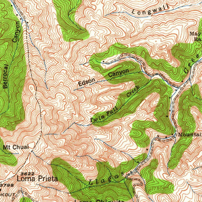 United States Geological Survey Los Gatos, CA (1940, 62500-Scale) digital map