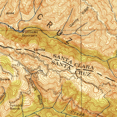 United States Geological Survey Los Gatos, CA (1943, 62500-Scale) digital map