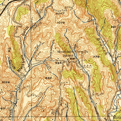 United States Geological Survey Los Gatos, CA (1943, 62500-Scale) digital map