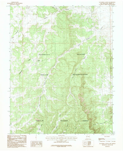United States Geological Survey Los Indios Canyon, NM (1983, 24000-Scale) digital map