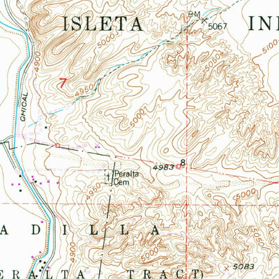 United States Geological Survey Los Lunas, NM (1952, 24000-Scale) digital map