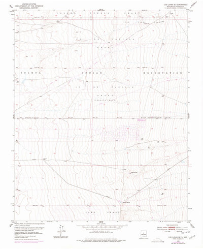 United States Geological Survey Los Lunas SE, NM (1952, 24000-Scale) digital map