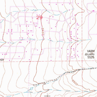 United States Geological Survey Los Lunas SE, NM (1952, 24000-Scale) digital map