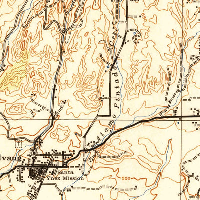 United States Geological Survey Los Olivos, CA (1943, 62500-Scale) digital map
