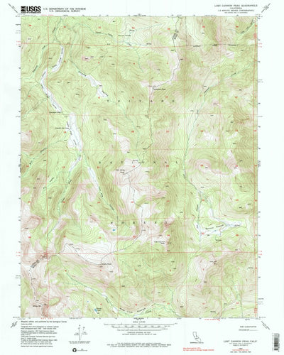 United States Geological Survey Lost Cannon Peak, CA (1954, 24000-Scale) digital map