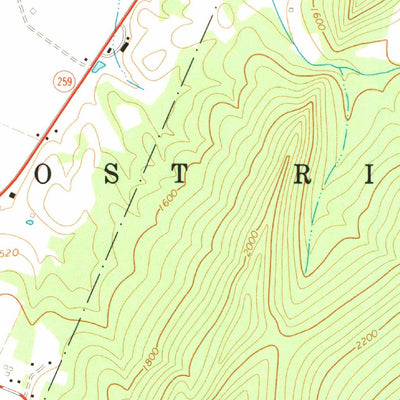 United States Geological Survey Lost City, WV-VA (1966, 24000-Scale) digital map