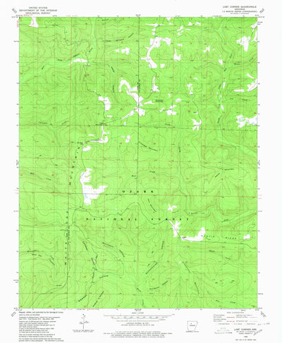 United States Geological Survey Lost Corner, AR (1980, 24000-Scale) digital map