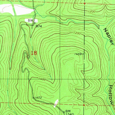 United States Geological Survey Lost Corner, AR (1980, 24000-Scale) digital map