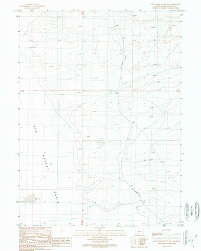 United States Geological Survey Lost Creek Butte SW, WY (1989, 24000-Scale) digital map