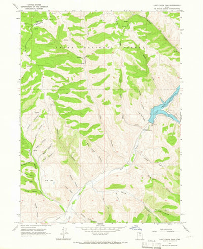 United States Geological Survey Lost Creek Dam, UT (1964, 24000-Scale) digital map