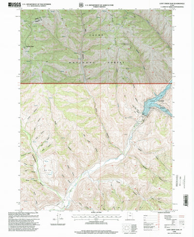 United States Geological Survey Lost Creek Dam, UT (1998, 24000-Scale) digital map
