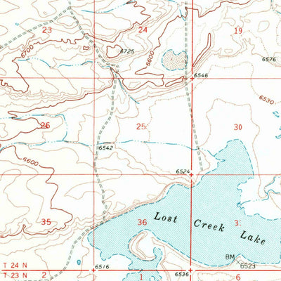 United States Geological Survey Lost Creek Lake, WY (1960, 62500-Scale) digital map