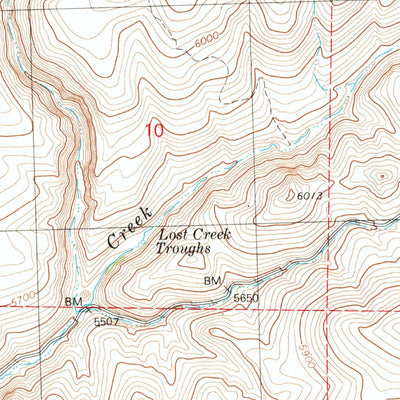 United States Geological Survey Lost Creek Pass, NV (1980, 24000-Scale) digital map