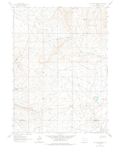 United States Geological Survey Lost Creek Reservoir, WY (1961, 24000-Scale) digital map