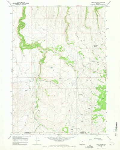 United States Geological Survey Lost Creek, WY (1967, 24000-Scale) digital map