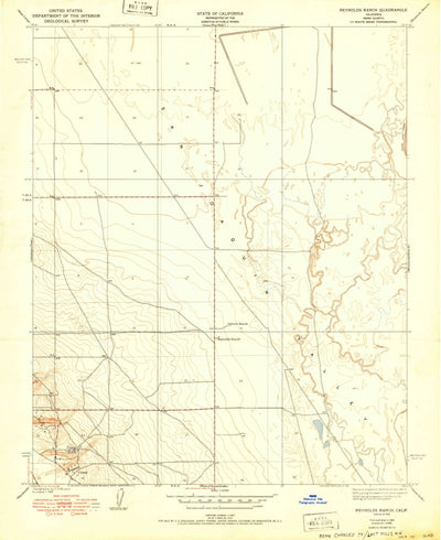 United States Geological Survey Lost Hills NW, CA (1950, 24000-Scale) digital map