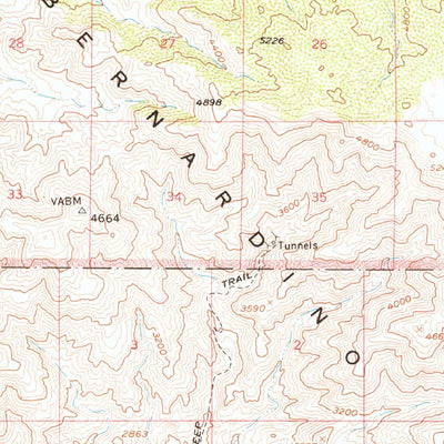 United States Geological Survey Lost Horse Mountain, CA (1958, 62500-Scale) digital map
