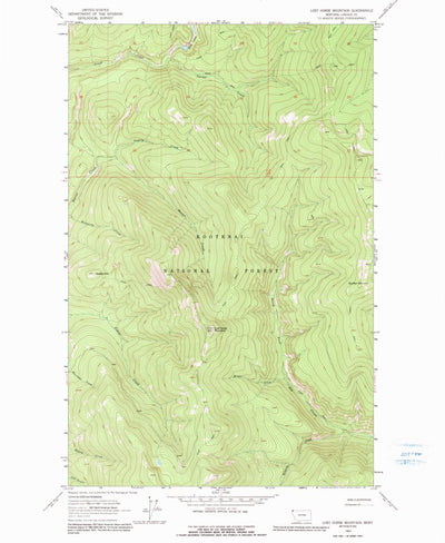 United States Geological Survey Lost Horse Mountain, MT (1963, 24000-Scale) digital map