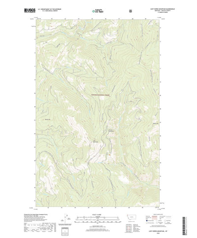 United States Geological Survey Lost Horse Mountain, MT (2020, 24000-Scale) digital map
