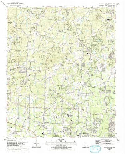 United States Geological Survey Lost Mountain, GA (1992, 24000-Scale) digital map