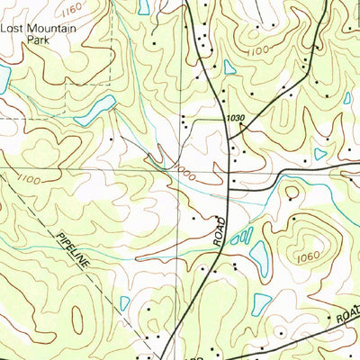 United States Geological Survey Lost Mountain, GA (1992, 24000-Scale) digital map