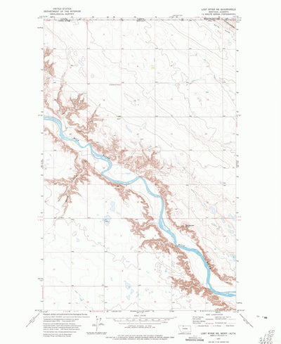 United States Geological Survey Lost River NE, MT (1972, 24000-Scale) digital map