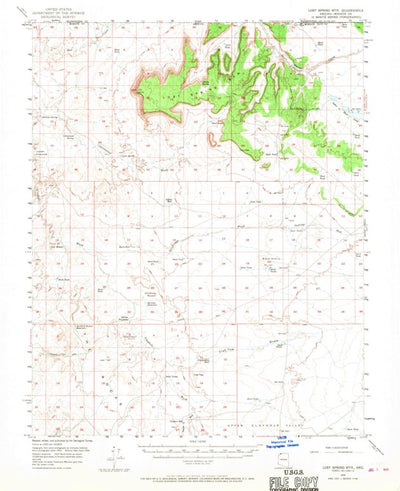 United States Geological Survey Lost Spring Mountain, AZ-UT (1954, 62500-Scale) digital map