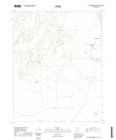 United States Geological Survey Lost Spring Mountain East, AZ (2021, 24000-Scale) digital map