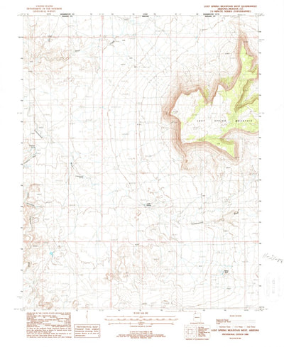 United States Geological Survey Lost Spring Mountain West, AZ-UT (1988, 24000-Scale) digital map