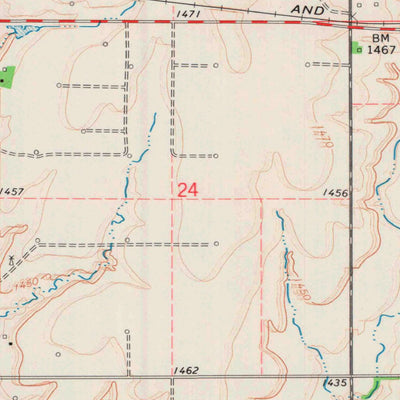 United States Geological Survey Lost Springs, KS (1972, 24000-Scale) digital map