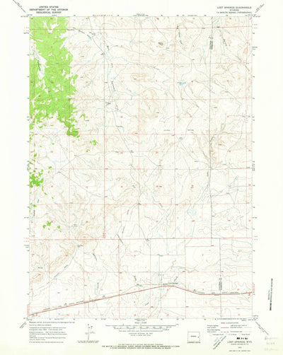 United States Geological Survey Lost Springs, WY (1970, 24000-Scale) digital map