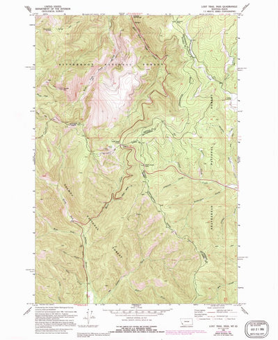 United States Geological Survey Lost Trail Pass, MT-ID (1966, 24000-Scale) digital map
