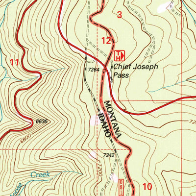 United States Geological Survey Lost Trail Pass, MT-ID (1997, 24000-Scale) digital map
