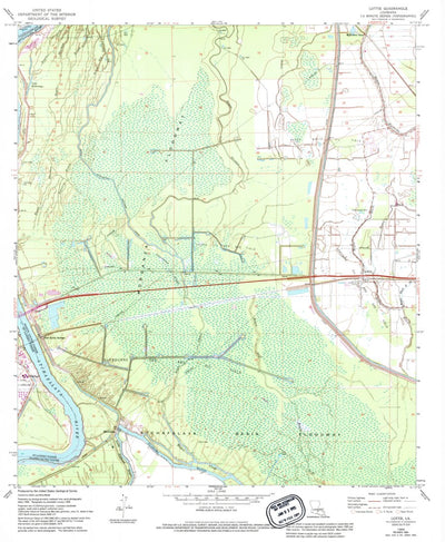 United States Geological Survey Lottie, LA (1968, 24000-Scale) digital map