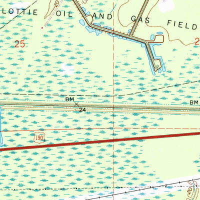 United States Geological Survey Lottie, LA (1968, 24000-Scale) digital map