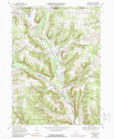 United States Geological Survey Lottsville, PA-NY (1968, 24000-Scale) digital map