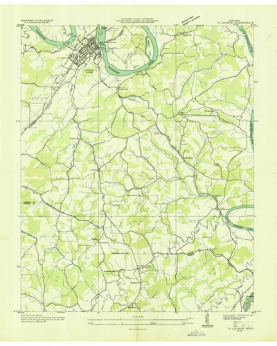 United States Geological Survey Loudon, TN (1936, 24000-Scale) digital map