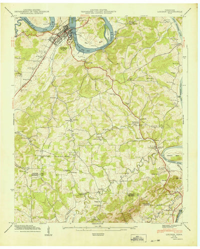 United States Geological Survey Loudon, TN (1940, 24000-Scale) digital map