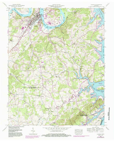 United States Geological Survey Loudon, TN (1952, 24000-Scale) digital map