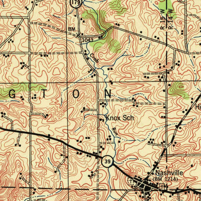 United States Geological Survey Loudonville, OH (1943, 62500-Scale) digital map