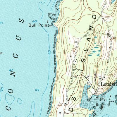 United States Geological Survey Louds Island, ME (1955, 24000-Scale) digital map