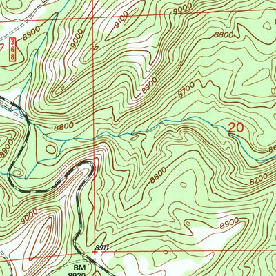 United States Geological Survey Louis Lake, WY (1991, 24000-Scale) digital map