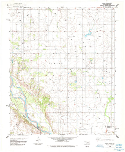 United States Geological Survey Louis, OK-TX (1985, 24000-Scale) digital map