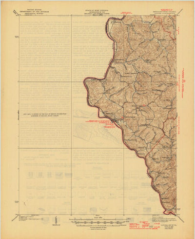 United States Geological Survey Louisa, KY-WV (1939, 62500-Scale) digital map