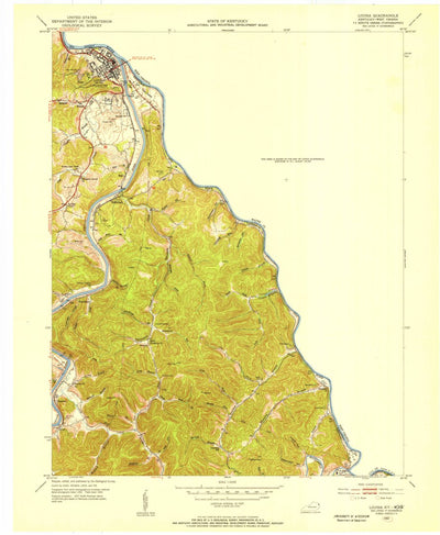 United States Geological Survey Louisa, KY-WV (1953, 24000-Scale) digital map