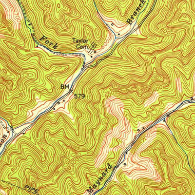 United States Geological Survey Louisa, KY-WV (1953, 24000-Scale) digital map